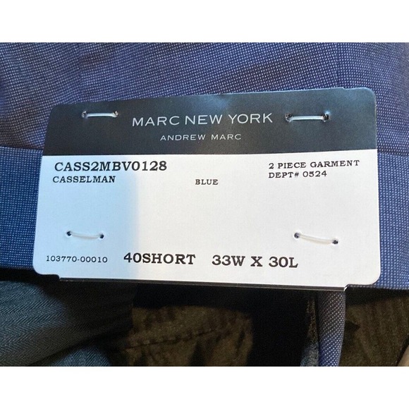 NWT Marc New York Dress Pants Size 33X30 Men’s Blue - Picture 3 of 5